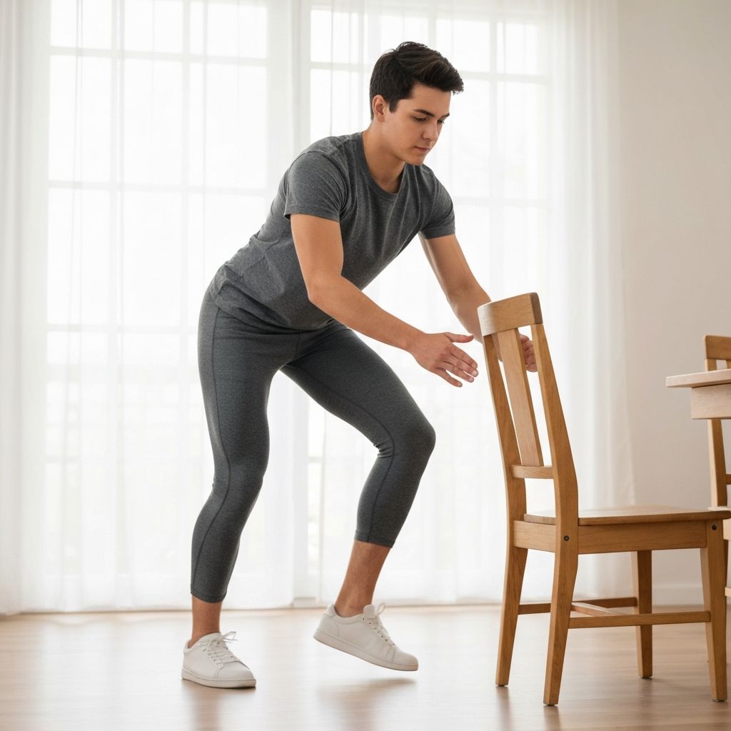 Person performing knee and hip mobility exercise